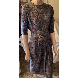 Vintage Positive Influence Metallic Floral Dress Shoulder Pads 1980s